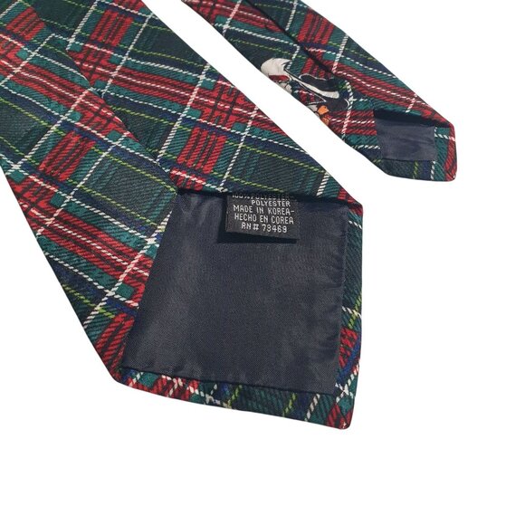 Looney Tunes Character Tie Plaid Design 1994 Taz Sylvester Tweety Bugs Coyote - Picture 5 of 5